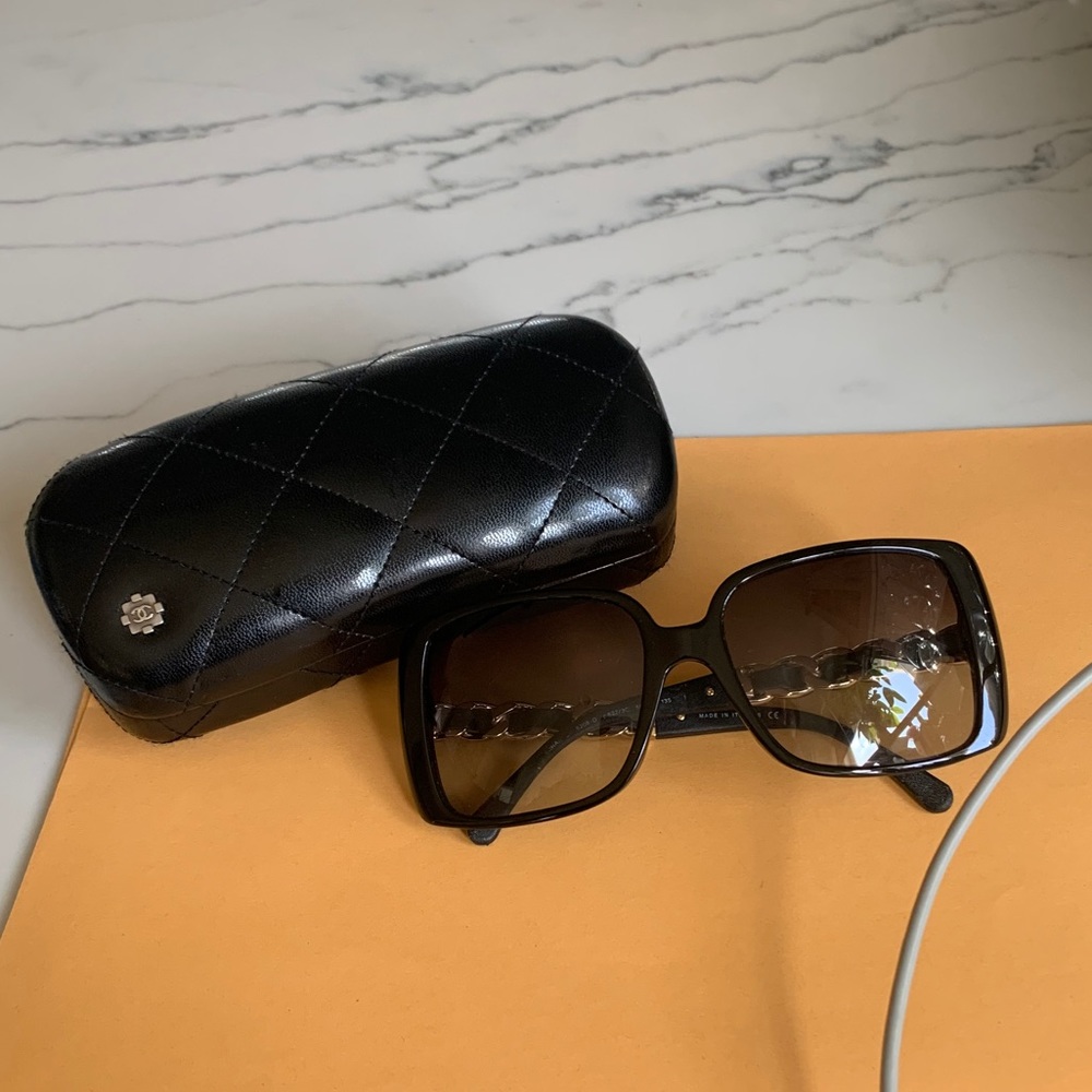 Chanel sunglasses gold cc